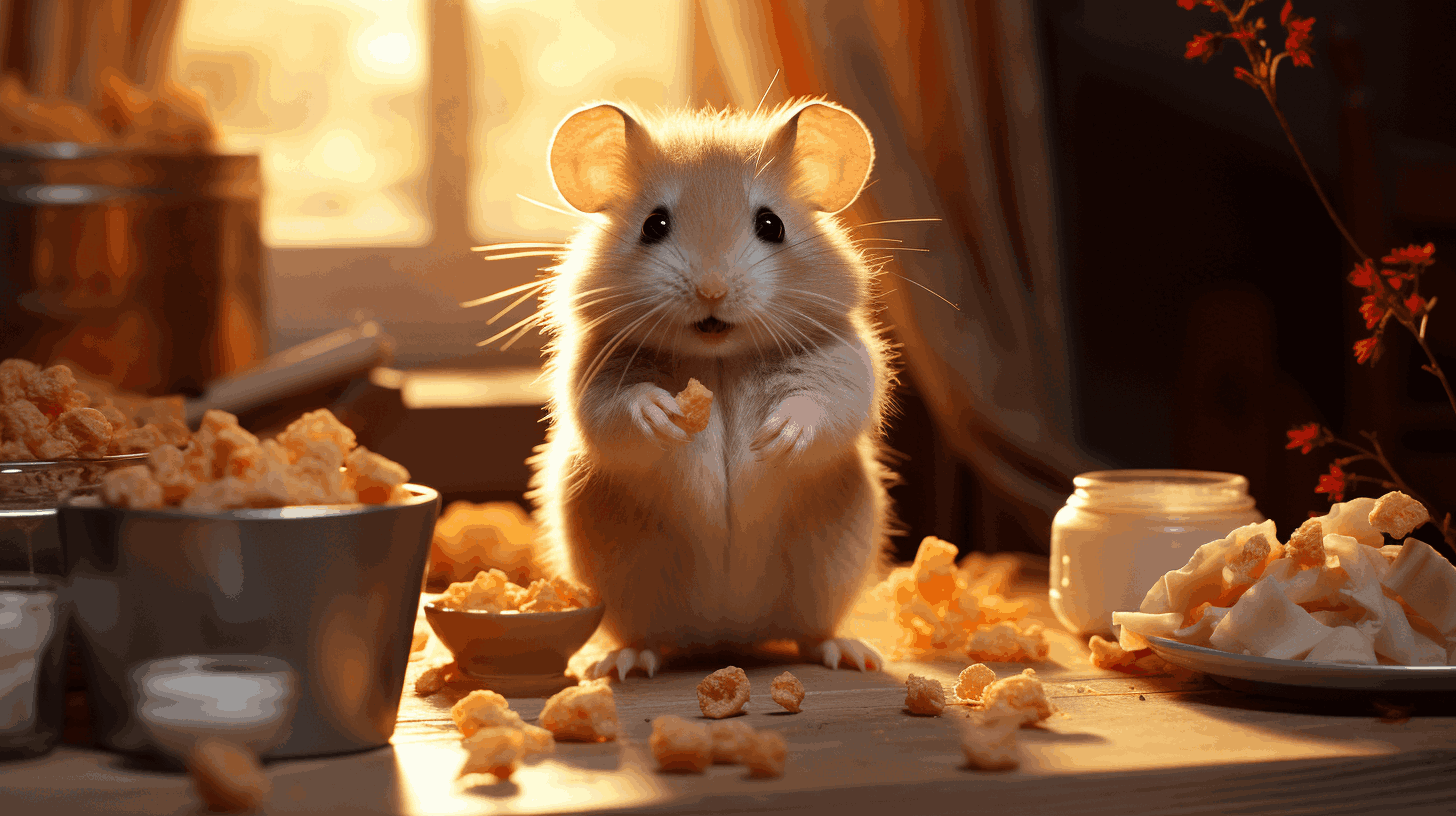 Hamsters Eat Popcorn