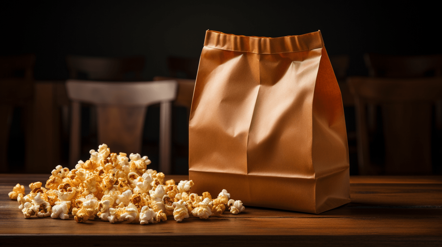 popcorn in paperbag