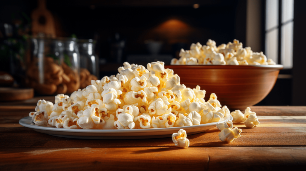 popcorn on plate